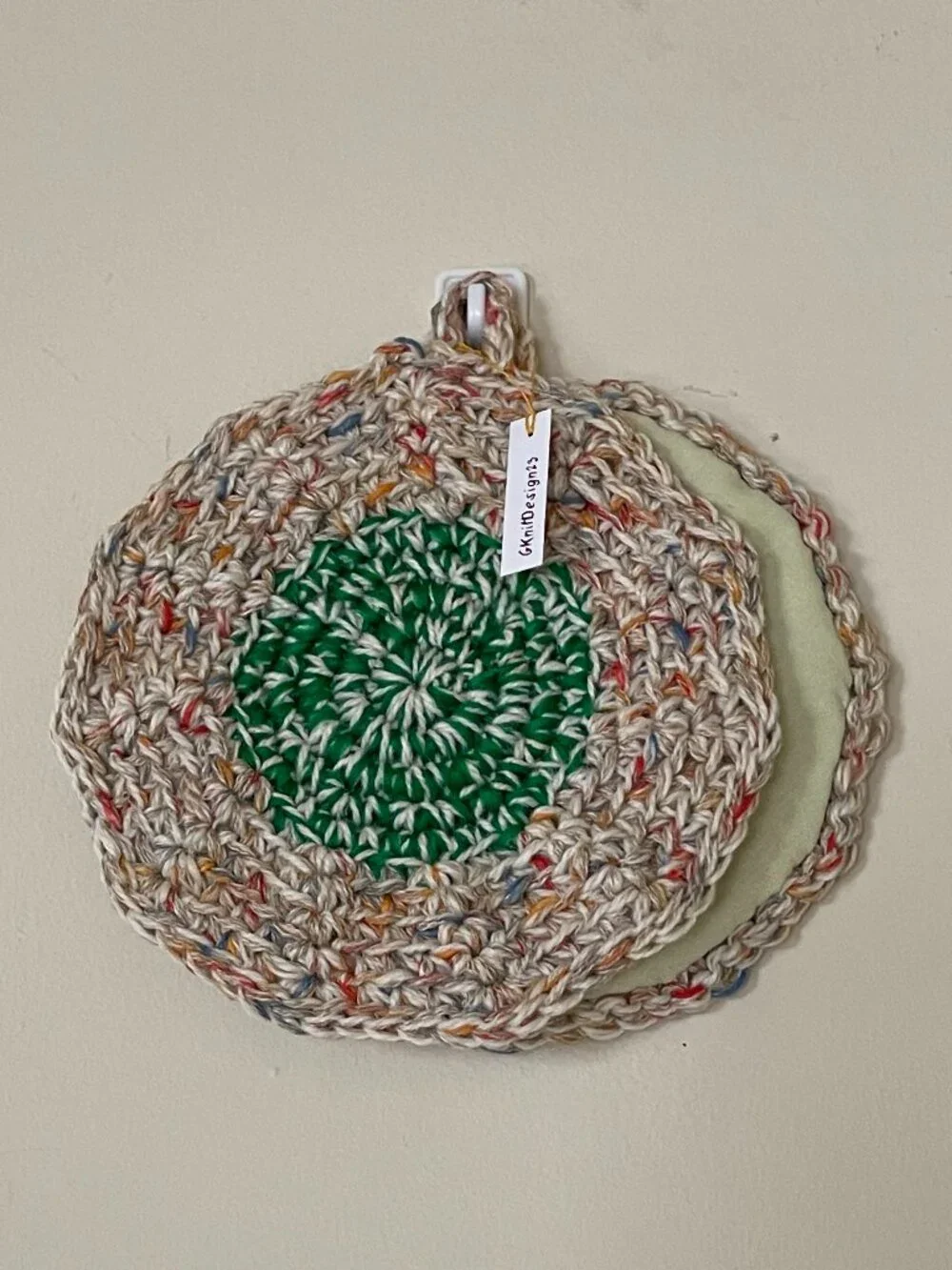 Crochet Pot Holders, Handmade Farmhouse Pot Holders, Trivet Set